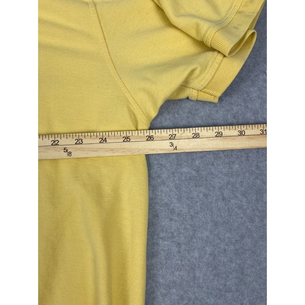 Dunkin Donuts Polo Shirt Men's Size XXL Yellow Work Shirt IZOD Coffee Stain Logo